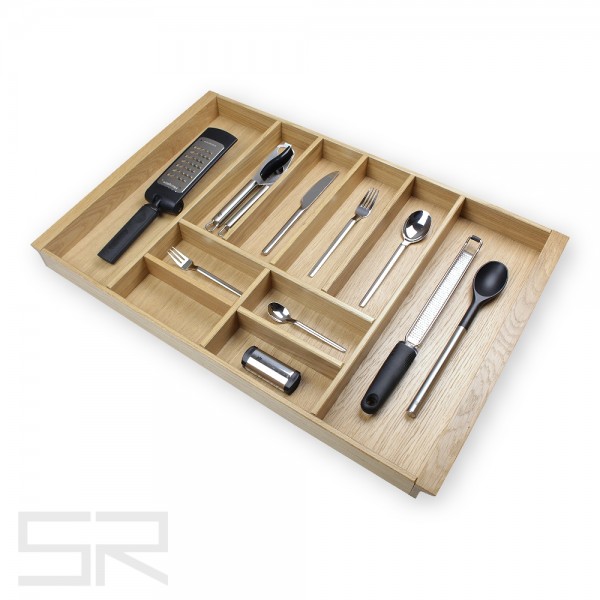 Besteckeinsatz K80 für schräge Zargen. Passend für IKEA. Sofort lieferbar. Eiche.