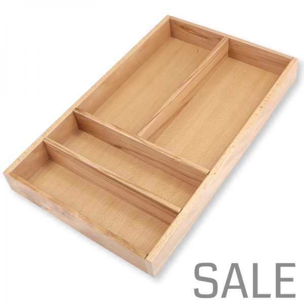 Besteckeinsatz K40 für gerade Zargen. Buche.