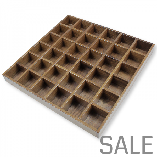 Mehrzweckeinsatz / Setzkasten K50 für gerade Zargen. Nussbaum