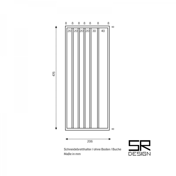 Schneidebretthalter K30. Buche.