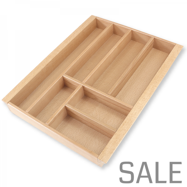 Besteckeinsatz K45 für schräge Zargen. Buche.