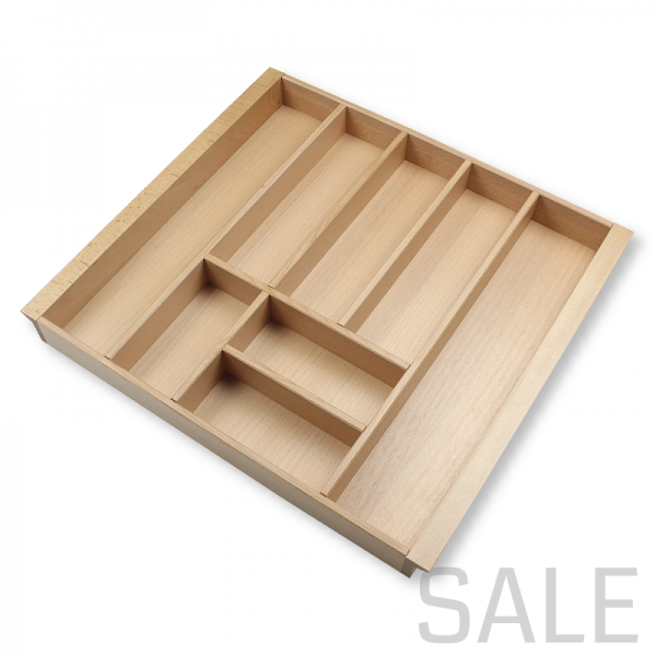 Besteckeinsatz K60 für schräge Zargen. Buche.